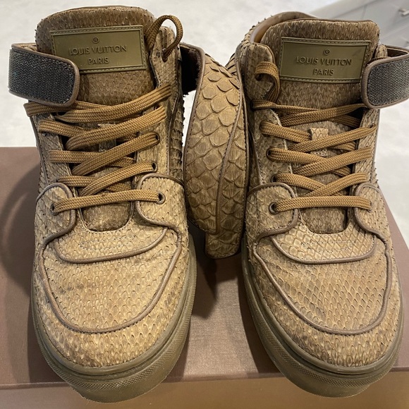 Louis Vuitton Mens 9 Python Alcapulco High Top Trainer Sneakers - Picture 4 of 9